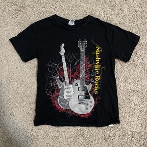 Delta Black Kids T-Shirt with Guitar Design